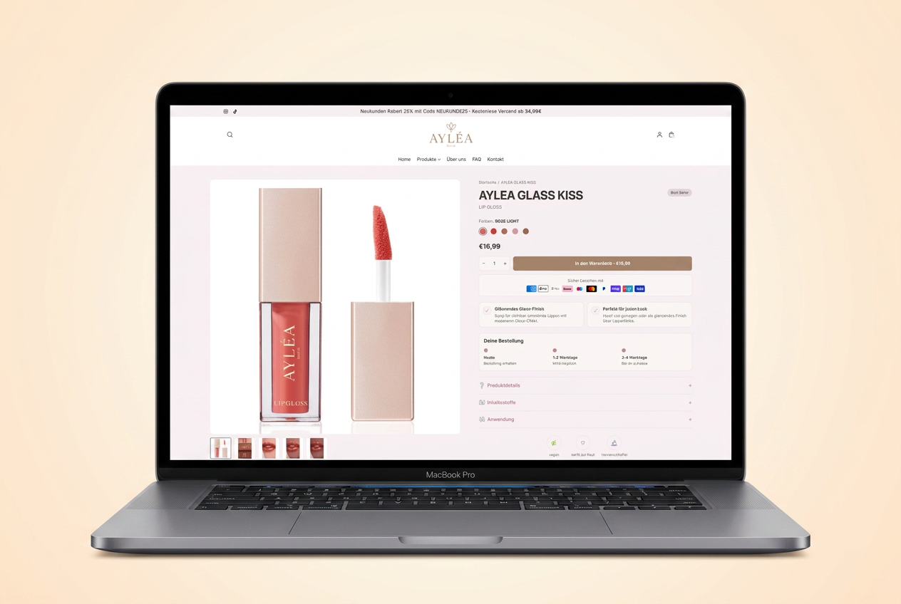 Aylea Cosmetics Shopify Shop